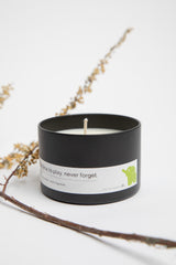 green elephant tin candle