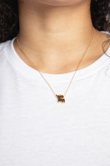 green elephant necklace