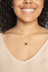 green elephant necklace