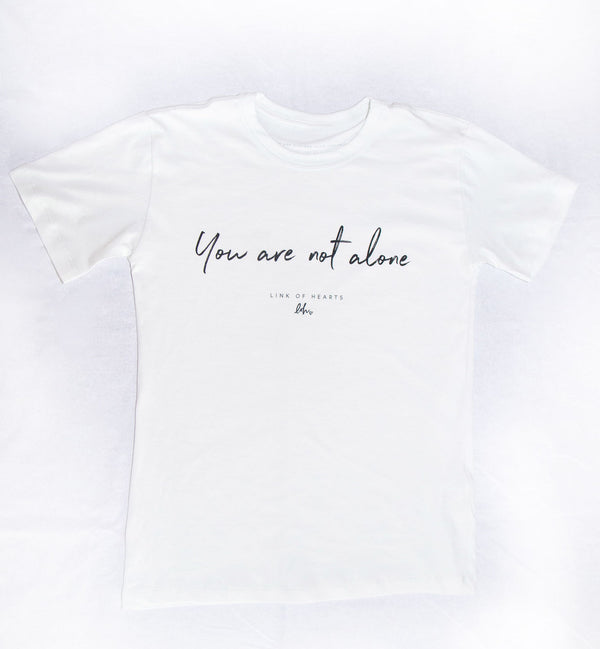 you are not alone with logo tee
